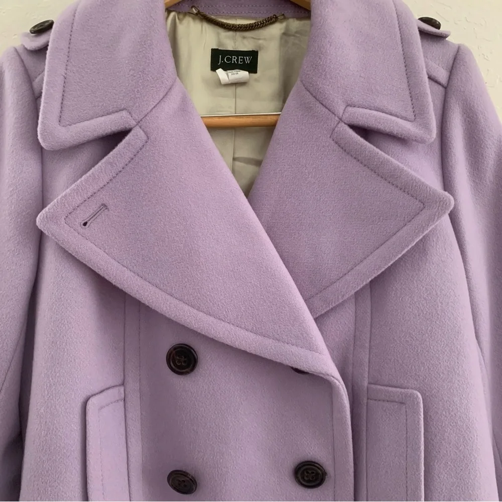 J. Crew Lilac Double-Breasted Pea Coat - Picture 4 of 12